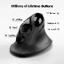 Micropack MP-V03W USB-C USB-A Dual Receiver Vertical Wireless Mouse