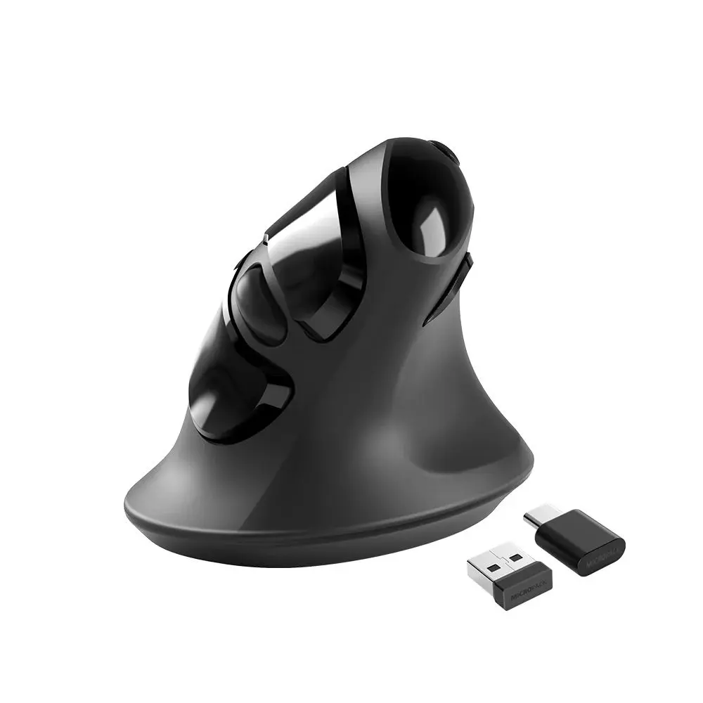 Micropack MP-V03W USB-C USB-A Dual Receiver Vertical Wireless Mouse